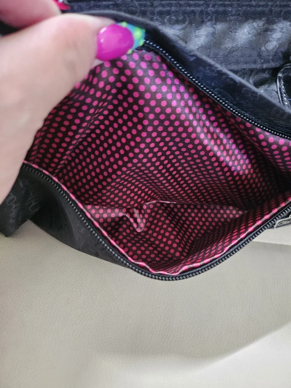 Caboodles Black Logo Jacquard Cosmetic Duffel